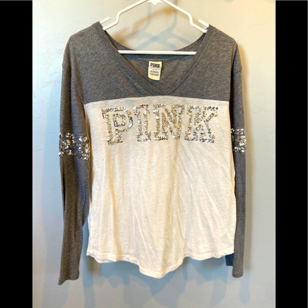 Long Sleeve Sequin PINK Shirt